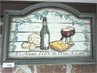 WINE THEMED 3D PLAQUE 24X18