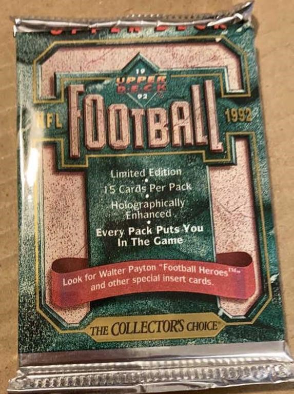 Unopened 1992 Upper Deck Football Card Pack