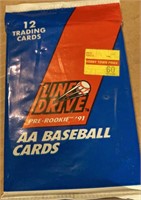 Unopened 1991 Line Drive AA Minor League Pack