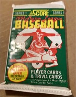 1991 Unopened Score Series 1 Baseball Card Pack