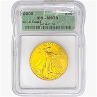 2000 US 1oz. Gold $50 Eagle ICG MS70