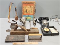 Wood Plane; Tools; Telephone & Lot