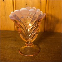 Tiara Exclusive Pink Opalescent Fan Vase