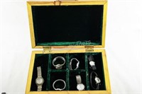 Wooden Case of Men's Wrist Watches