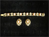 Vintage Cameo Bracelet & Earrings