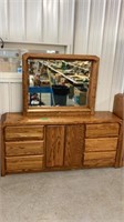 Arbek Oak Dresser With Mirror