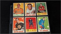 6 1960's 70's Hockey Cards A