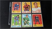 6 1960's 70's Hockey Cards C