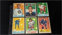 6 1960's 70's Hockey Cards B