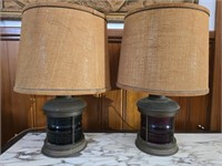 Pair of vintage ship starbord and port lamps????