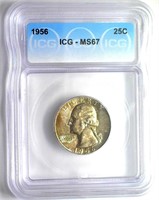 1956 Quarter ICG MS67 LISTS $100