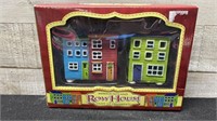 Newfoundland Row House Light Up Ornaments In Box