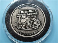 LAMBEAU FIELD 2003 INAUGURAL GAME COLLECTOR COIN
