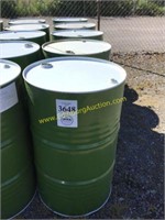 E. (5) 55 gallon food grade metal barrels