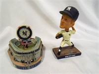 NY Yankees Stadium Clock & Whitey Ford Bobble