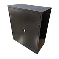 Black Metal Storage Cabinet, 18X42
