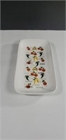 White Porcelain Relish/Bread Tray Tomato and