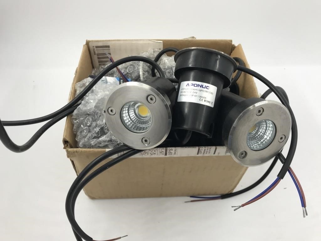 BOX OF APONU LED LANDSCAPE LIGHTS DC/AC 12V-24V