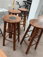 4 bar stools no swivel
