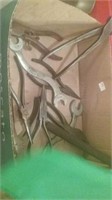 Flat of miscellaneous wrenches and pliers