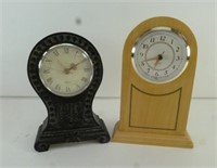 2 Table Top Clocks: Both Include Batteries and