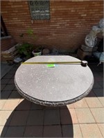 42 inch round  cement pedestal table