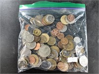 Mixed bag of foreign coins