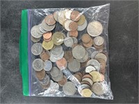 Mixed bag of foreign coins