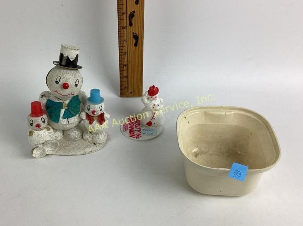 Snowman Candy Container, Christmas Ornaments (4),