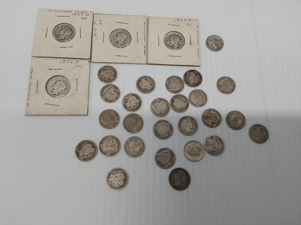 (30) silver dimes