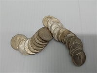 (20) silver clad JFK half dollars