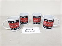4 Gibson Coca-Cola 11oz "Ice Cold" Mugs