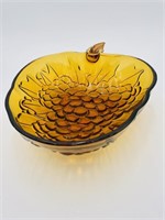 1970 Amber Glass Centerpiece Bowl