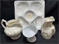 Ceramic and Milk Glass TOBY mug WILLIAM PENN