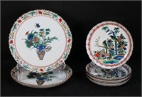 6 Kutani Japanese Porcelain Plates