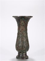 Chinese Archaic Bronze Gu Vase