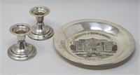 Pair of Sterling Silver weighted Candleholders &