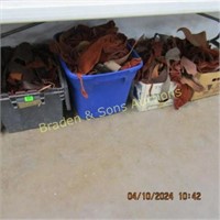 LARGE GROUP OF ASSTD SCRAP LEATHER