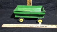 John Deere metal toy grain wagon