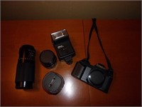 Canon T50 Camera W/ 3 Lens & Case
