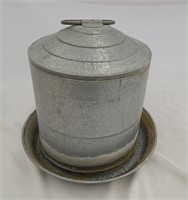 Vintage Poultry Galvanized Steel Waterer