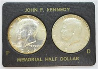 TWO GEM SILVER HALF DOLLARS