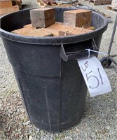 Pressure treated blocks-4"X4" in garbage can