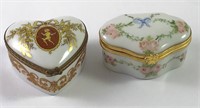 Two Hand Signed Limoges Porcelian Boxes