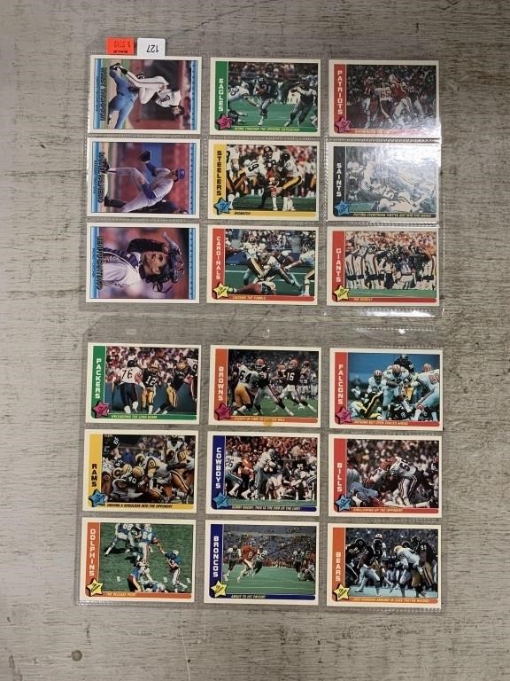 (15) 1985 Fleer Football Cards & (3) 1991 Donruss