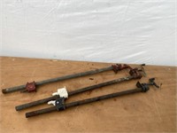 (3) Wooden Pipe Clamps