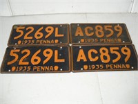 1935 License Plate w/AAA Plaque