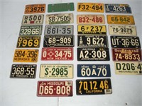 1953-54 Kellogg License plates