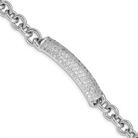 Sterling Silver Rhodium Plated Fancy Bracelet