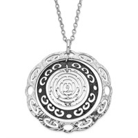 Sterling Silver Contemporary Circle Necklace